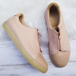 Pairs in Paris No 8 Casual Leather Low Top Shoes Nude Pink Size 41 US 10.5 / 11